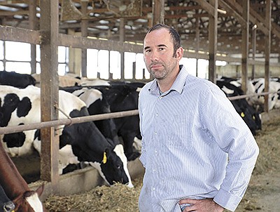 Ben Schirmers is running for District 12B for the Minnesota House of Representatives. Schirmers milks cows on his brothers’ 120-cow dairy farm in Stearns County near Sauk Centre, Minnesota. PHOTO BY JENNIFER COYNE