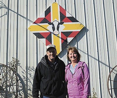 Organic dairy farmers Tony and Terri Kempen milk approximately 60 cows near Brillion, Wisconsin. The Kempen farm was recognized as a century farm this year.  PHOTO BY STACEY SMART