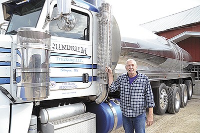 Larry Ehlers, of Theresa, Wisconsin, hauls milk for Schmidt Farms and Gundrum Trucking. Ehlers has been hauling milk since 1975. PHOTO BY STACEY SMART