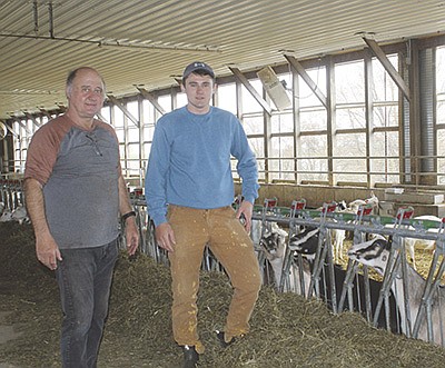 Jean Rossard and his son, Simon, are the owners of Laughing Goat Dairy near Cuba City, Wisconsin. They founded the business after the sale of the family’s MontChevre Cheese plant to Saputo. Not pictured is Jean’s other son, Julien Rossard. PHOTO BY DANIELLE NAUMAN