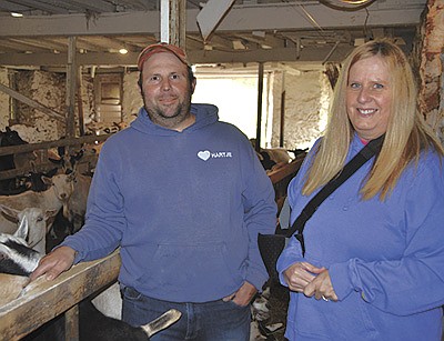 Chad McCauley and Robin Lowe milk 150 goats in a rented facility near LaValle, Wisconsin. The couple is expanding their goat herd and will be milking around 300 by the end of the year. PHOTO BY ABBY WEIDMEYER
