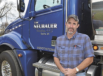 Gary Schnurr picks up milk Oct. 28 at a dairy farm near Norwalk, Wisconsin. Schnurr has been hauling milk from since 2003.  PHOTO BY ABBY WIEDMEYER