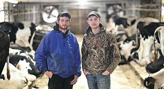 John and TJ Becker manage a 56-cow herd for established dairyman Loren Vetsch in a rented facility near Browerville, Minnesota. The Beckers have long-term plans to purchase the herd and begin farming on their own. PHOTO BY JENNIFER COYNE