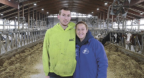 Siblings Libby and Ian Manthe took over the family farm after the death of their father in March. The Manthes milk 450 cows and farm around 850 acres with the help of three full-time employees near Deforest, Wisconsin. PHOTO BY STACEY SMART