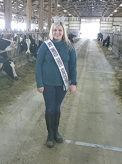 Alison Kruse, Midwest Mrs. United States Agriculture, farms with her husband, Adam, and daughter Stella near Holy Cross, Iowa. Kruse advocates for agriculture in Iowa and the Upper Midwest.  PHOTO SUBMITTED
