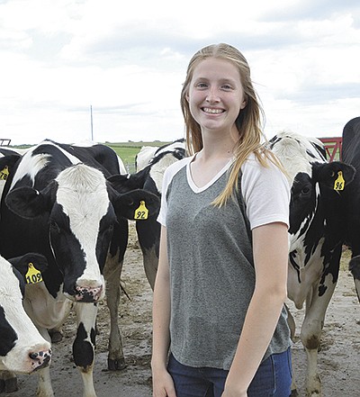 Briana Maus is representing Stearns County as a 69th Princess Kay of the Milky Way Finalist. Maus and her family dairy farm near Freeport, Minnesota. PHOTO BY MAGGIE MOLITOR