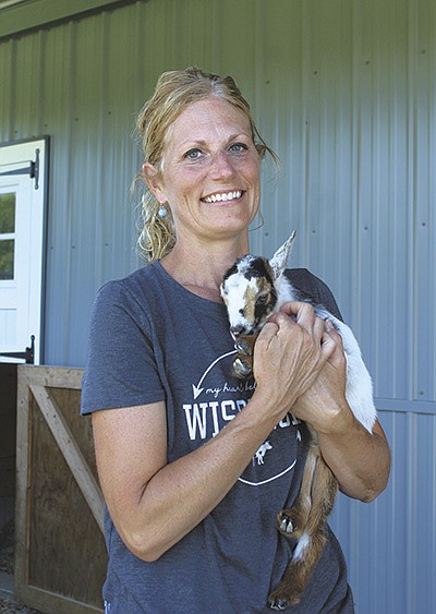 Colleen Sazama makes soaps from the milk produced by her small goat herd on her farm near Wisconsin Rapids, Wisconsin. PHOTO BY DANIElLENAUMAN