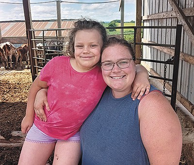 Shelly Hentsch and her daughter, Kindsey, milk 150 cows in Jackson County near Hixton, Wisconsin. Not picture is Shelly’s husband and Kindsey’s dad, Scott. PHOTO BY ABBY WIEDMEYER