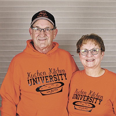 Roger and Lori Pietz started making kuchen in 2008 at their business, Pietz’s Kuchen Kitchen, in Scotland, South Dakota. They began to make and sell their South Dakota Pizza in 2019.  PHOTO SUBMITTED