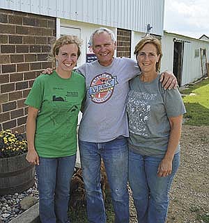 The Piller family – (from left) Mikayla, Greg and Wendi – have endured many challenges during their dairy farming journey. The Pillers milk 110 cows on their dairy near Kenyon, Minn.<br /><!-- 1upcrlf -->PHOTO BY KRISTA KUZMA
