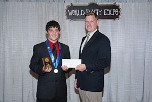 Andrew Kern was the high individual in the 2011 National 4-H Dairy Cattle Judging Contest. Kern’s parents are Ken and Lisa Kern of Owatonna, Minn.<br /><!-- 1upcrlf -->Photo by Heidi deGier