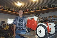 Gene Anderson has collected and restored pedal tractors since the age of 30. The dairy farmer milks 40 cows on his farm near Waltham, Minn. <br /><!-- 1upcrlf -->PHOTO BY KRISTA SHEEHAN