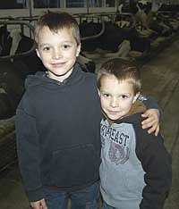 Bo and Ian are the children of Brad and Kristin Afdahl. The family milks 53 cows on their farm  in Pepin County, near Arkansaw, Wis.<br /><!-- 1upcrlf -->PHOTO BY KRISTA SHEEHAN