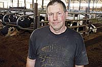 Michael Kolb has been bedding his stalls with manure solids since 2009. Kolb, his three brothers and mother milk 370 cows on their farm in Stearns County near St. Martin, Minn.  <br /><!-- 1upcrlf -->PHOTO BY MISSY MUSSMAN