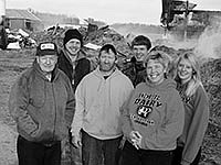 The Hanenburg family suffered from a fire on their four-generation dairy farm on Nov. 18 near Milaca, Minn. The family is pictured (from left) Elroy, Marcus, Curt, Mitchell, Sharon and Marisa.<br /><!-- 1upcrlf -->PHOTO BY MISSY MUSSMAN