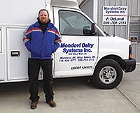 Brian Anderson is a dairy equipment serviceman at Mondovi Dairy Systems in West Salem, Wis. <br /><!-- 1upcrlf -->PHOTO SUBMITTED